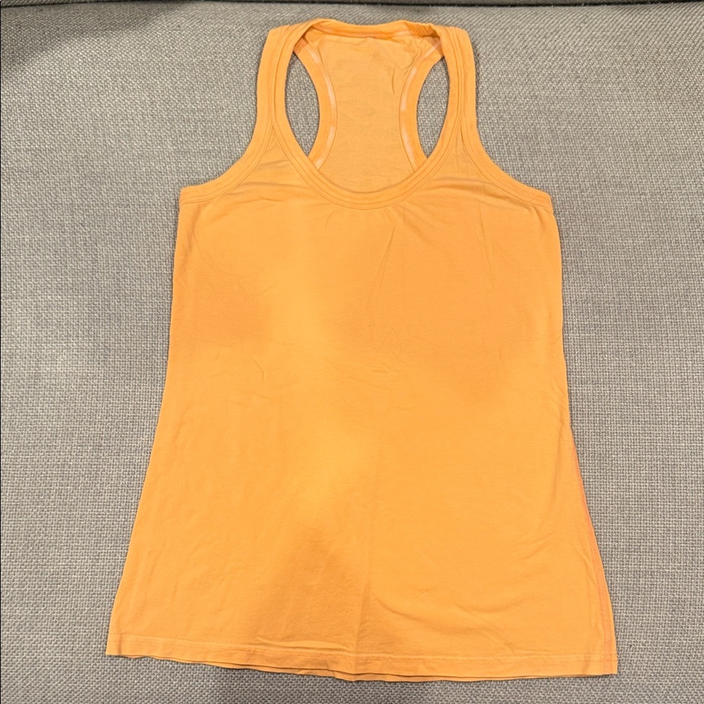 Lululemon Women's Orange Tank Top Size 4